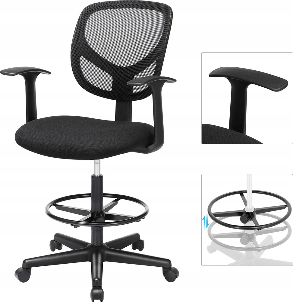 Songmics Ergonomiška biuro kėdė su porankiais