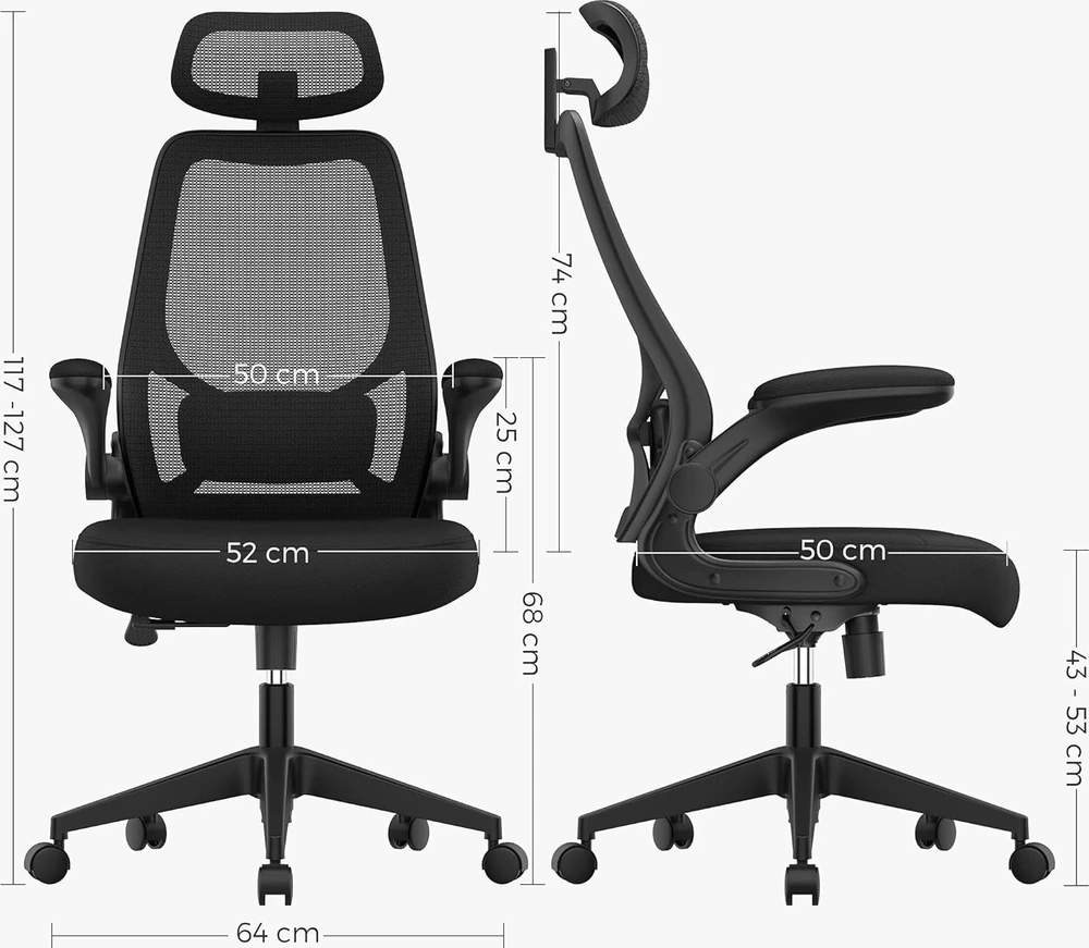 Biuro kėdė Songmics Biuro kėdė, fotel komputerowy, fotel ergonomiczny,
