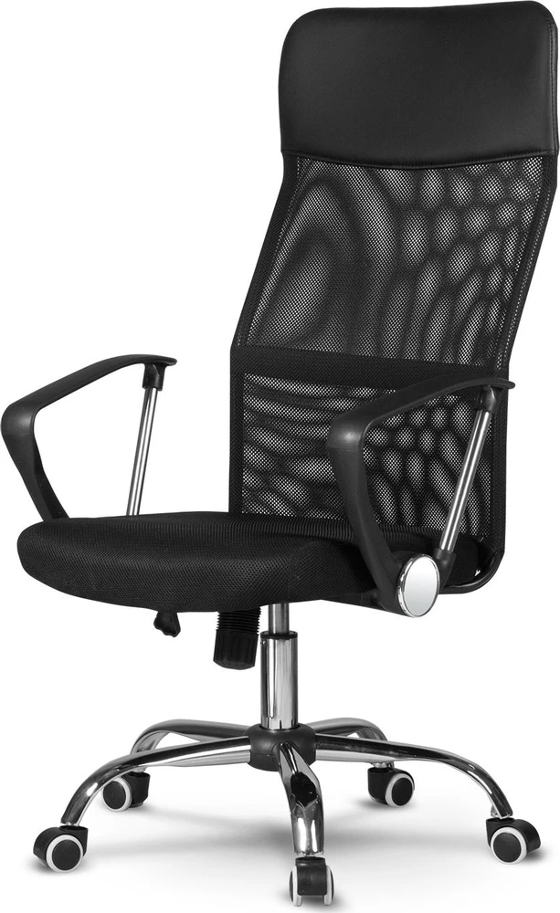 Sofotel Biuro kėdė su tinklelio atlošu, ergonomiško dizaino, juoda moderni darbo kėdė, reguliuojamas aukštis, patogus sėdėjimas