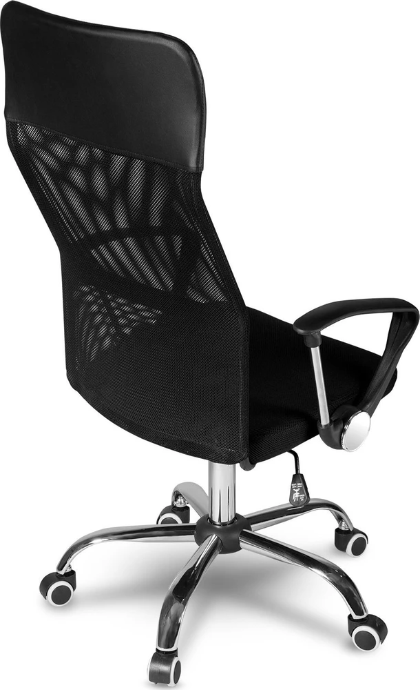 Sofotel Biuro kėdė su tinklelio atlošu, ergonomiško dizaino, juoda moderni darbo kėdė, reguliuojamas aukštis, patogus sėdėjimas