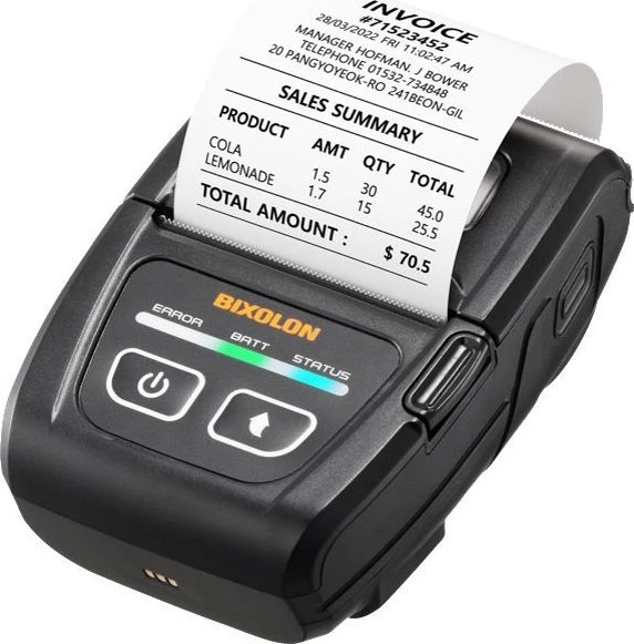 Bixolon SPP-C200 2 COLIŲ MOBILUSIS KVITAS - Spausdintuvas SPAUSDINIMO GREITIS IKI 80 PAPILDO