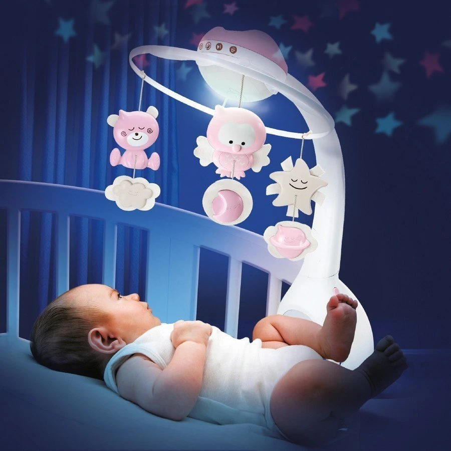 Infantino 3 viename muzikinis mobilusis, šviesiai rožinis