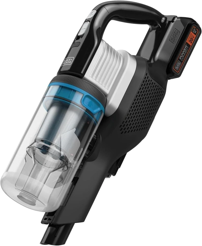 Dulkių siurblys Black & Decker Juodas & Decker BHFEB520D1-QW stick vacuum/electric broom Baterija Dry Cyclonic Bagless Juodas, Sidabrinis, Transparent 2 Ah