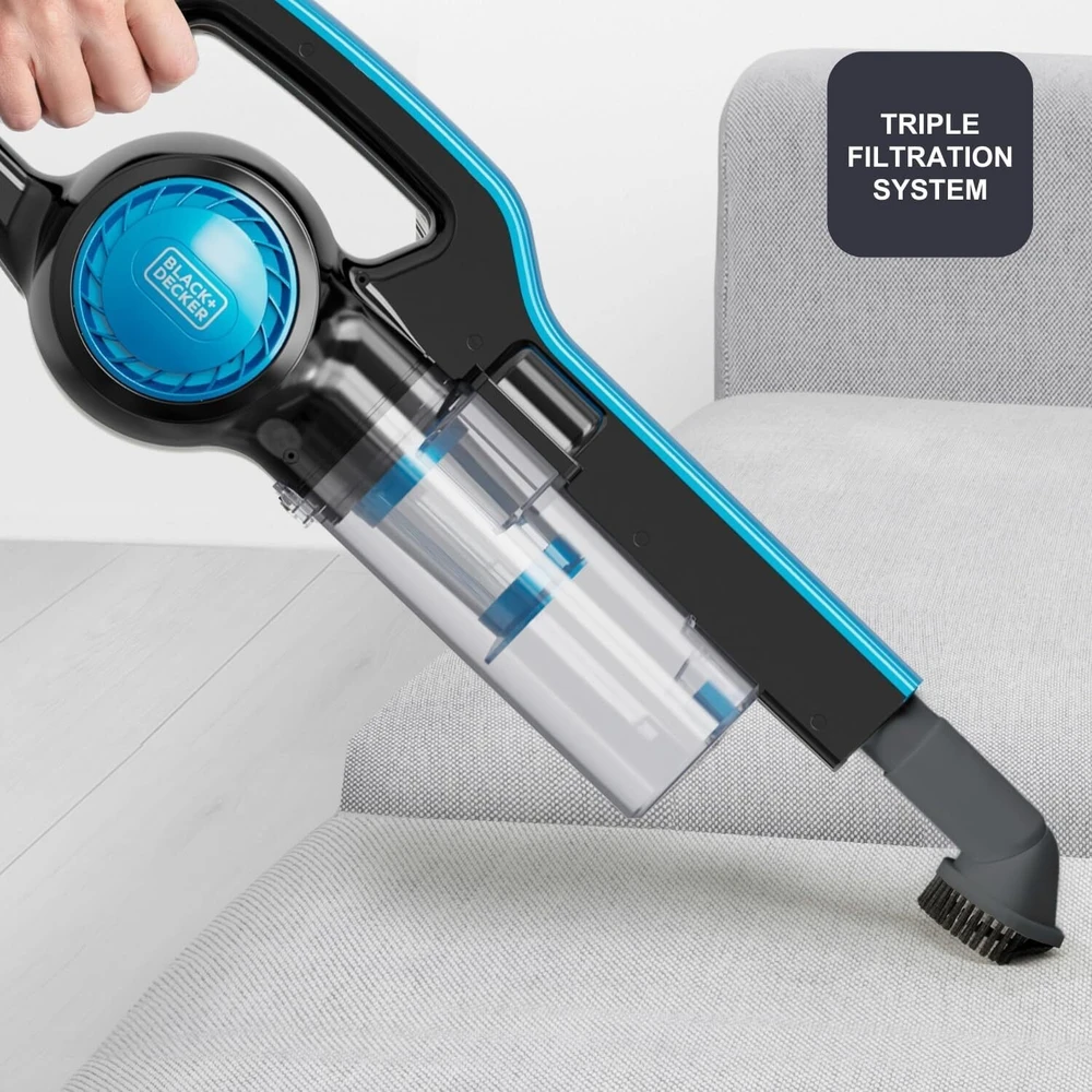Dulkių siurblys Black & Decker juodas+decker Juodas & Decker BXVMS602E Upright vacuum cleaner Juodas, Mėlyna