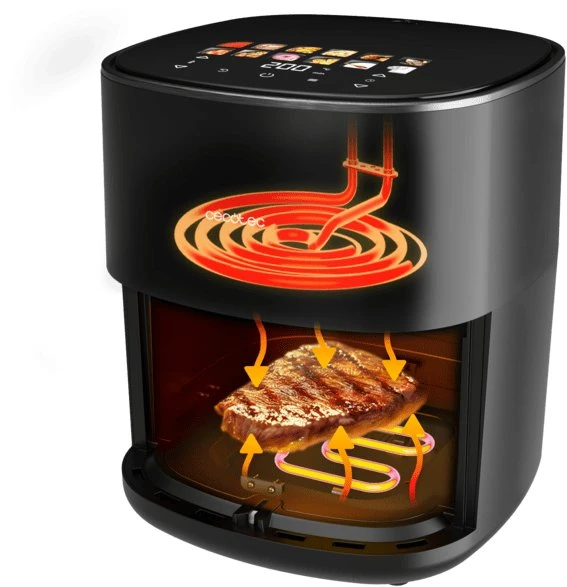 Black & Decker Juodas & Decker gruzdintuvė be aliejaus Cecotec CecoFry&Grilis Duoheat 6500