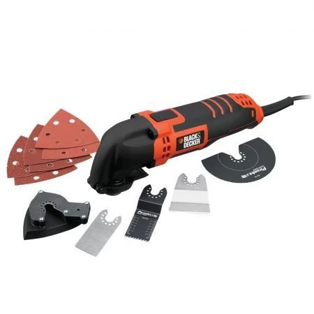 Black & Decker Juodas & Decker Daugiafunkcis elektrinis įrankis MT300KA + 11 priedų, Juodas & Decker