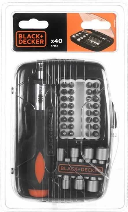 Black & Decker Juodas & Decker Juodas+DECKER PRIEDŲ RINKINYS 40 vnt.
