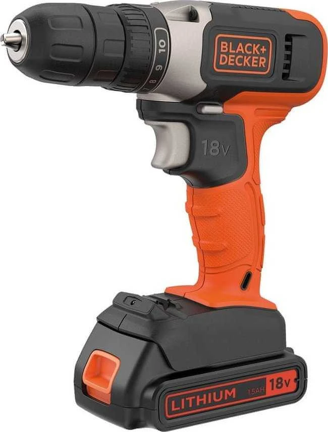 Black & Decker Akumuliatorinis gręžtuvas-suktuvas BCD001C1-QW, 18V, 1x1,5 Ah