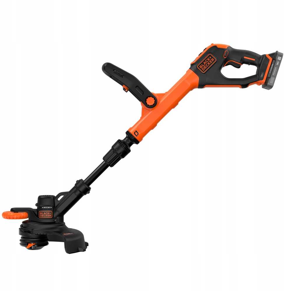 Black & Decker Juodas & Decker Akumuliatorinė žoliapjovė su 25 cm ašmenimis, 18V, Juodas & Decker [BCSTR918D1-QW] 2,0Ah