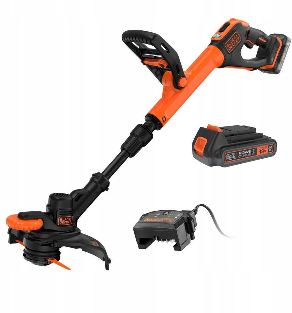 Black & Decker Juodas & Decker Akumuliatorinė žoliapjovė su 25 cm ašmenimis, 18V, Juodas & Decker [BCSTR918D1-QW] 2,0Ah
