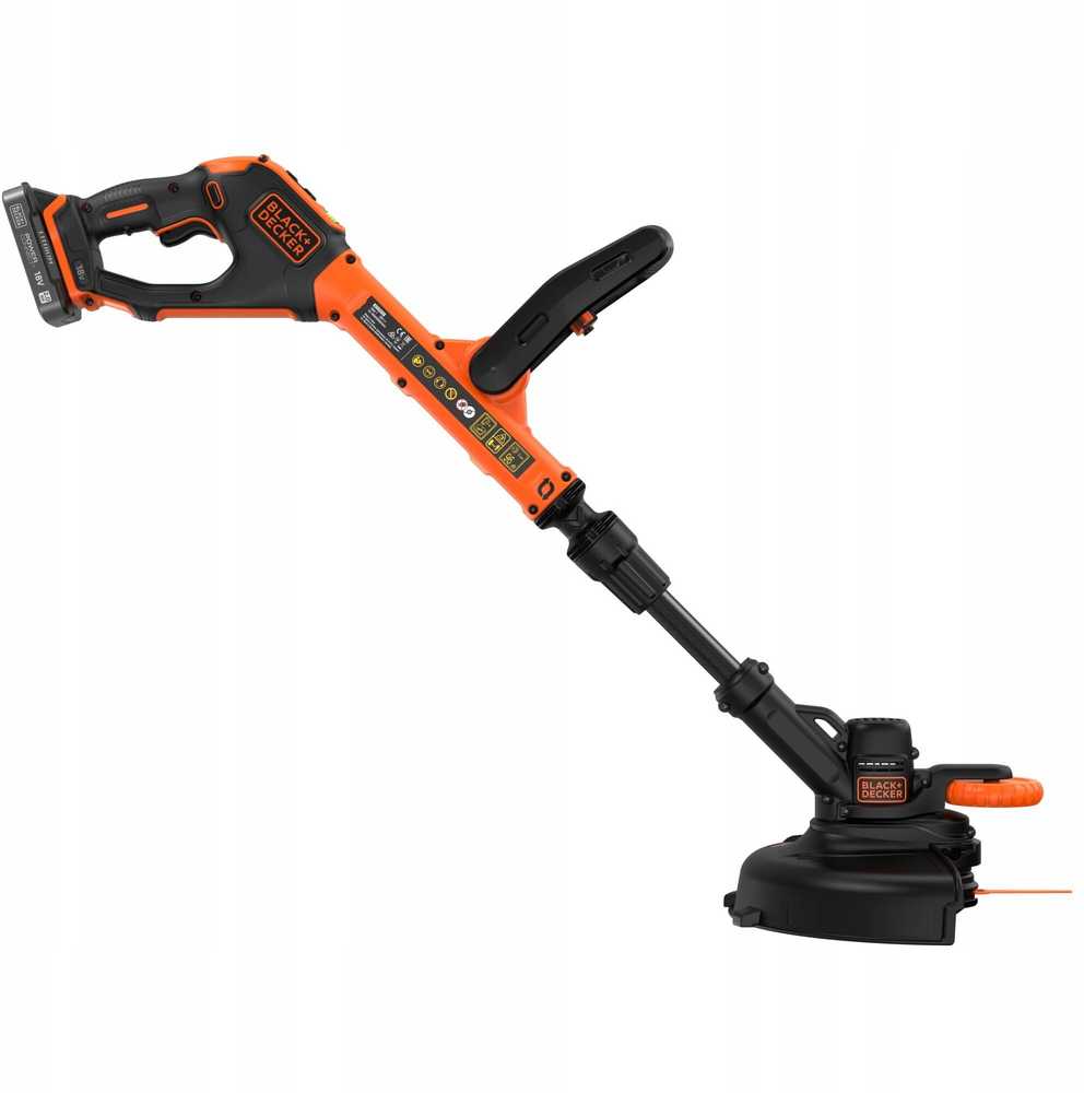 Black & Decker Juodas & Decker Akumuliatorinė žoliapjovė su 25 cm ašmenimis, 18V, Juodas & Decker [BCSTR918D1-QW] 2,0Ah