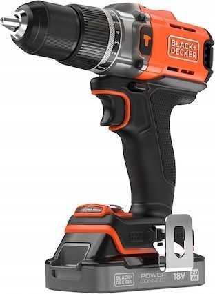 Black & Decker akumuliatorinis smūginis gręžtuvas / suktuvas, 45 Nm, 18 V POWERCONNECT, Juodas & Decker [BCD383D1XC-QW] 2,0 Ah