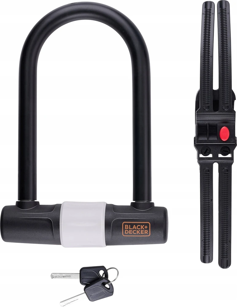 Black & Decker Juodas & Decker - Dviračio spyna / U formos spyna 14x25 cm