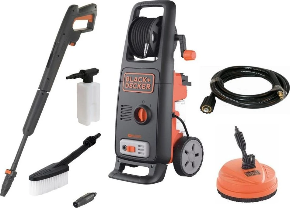 Black & Decker Juodas &amp; DECKER Juodas+DECKER AUKŠTO SLĖGIO PLOVYKLA 1700W 130BAR
