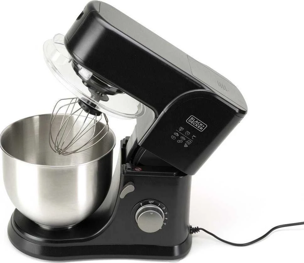 Virtuvinis kombainas Black & Decker Juodas & Decker | Kitchen Machine | ES9130080B | 1000 W | Greičių skaičius 8 | Bowl capacity 5.2 L | Juodas