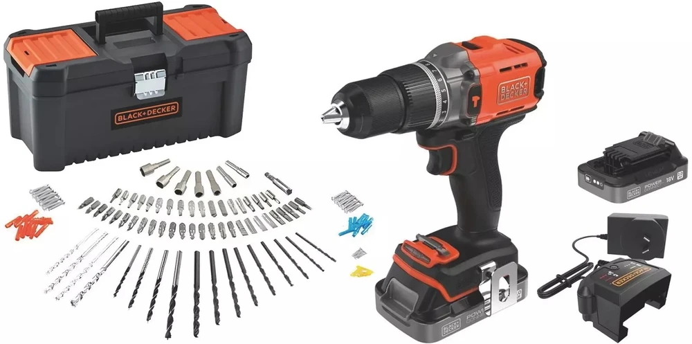 Black & Decker 18V suktuvas su priedų rinkiniu