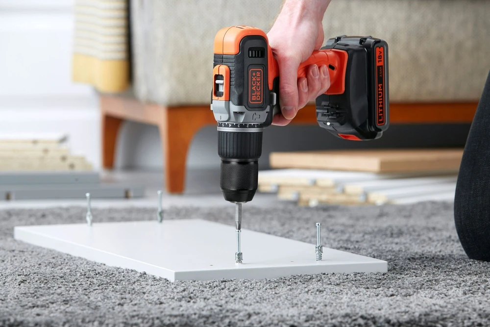Akumuliatorinis gręžtuvas Black&Decker BCD003MEM2K-QW,18V, 2x2,5Ah