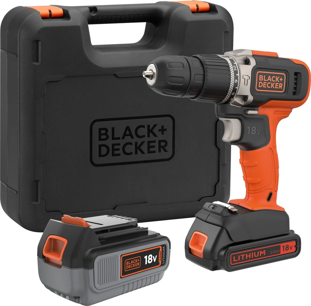 Akumuliatorinis gręžtuvas Black&Decker BCD003MEM2K-QW,18V, 2x2,5Ah
