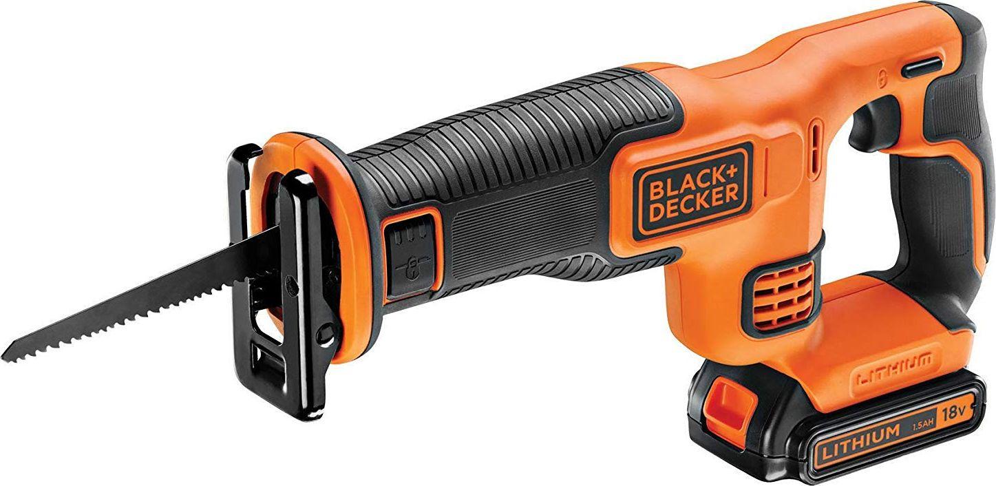 Black & Decker Juodas & Decker Akumuliatorinis tiesinis pjūklas Juodas & Decker; 18 V; 1x1,5 Ah akum.
