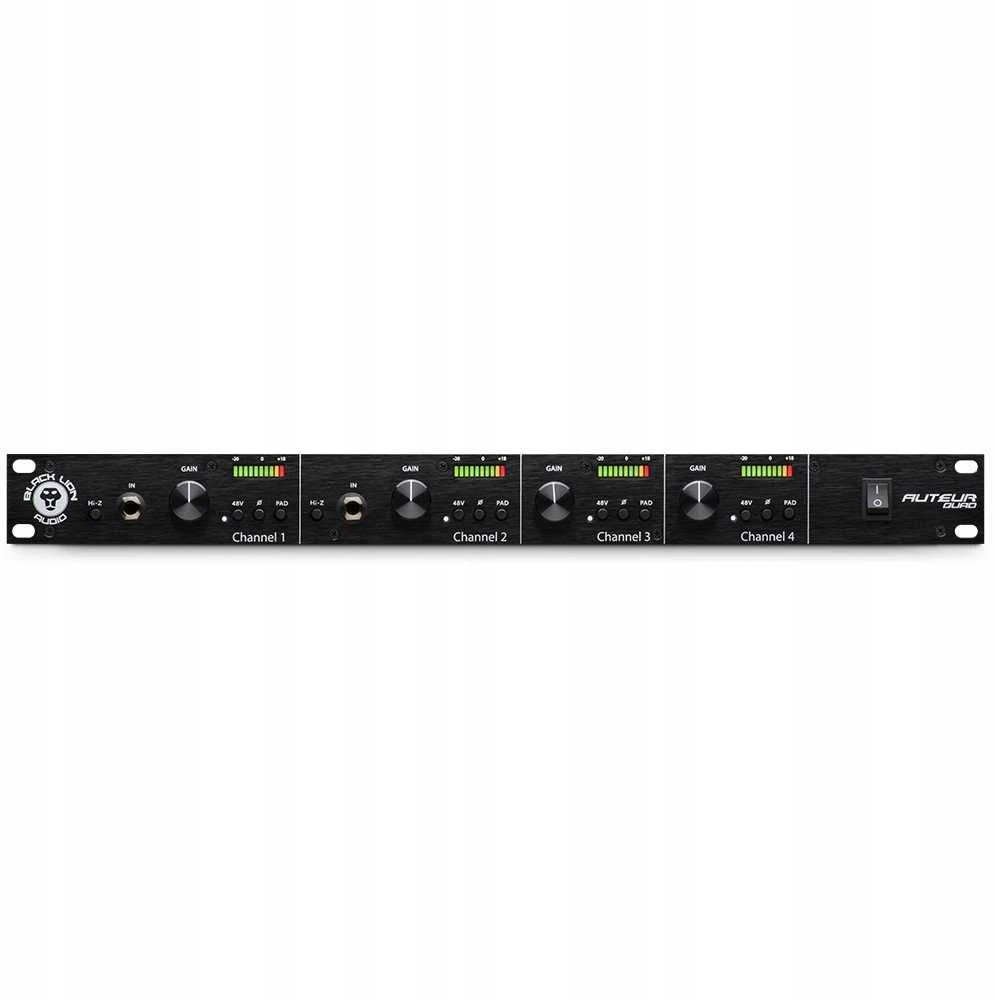 Black Lion Audio Juodas Lion Auteur Quad – 4 kanalų mikrofono pirminis stiprintuvas