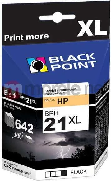 Black Point Juodas Point „Juodas Point“ rašalas BPH21XL / C9351CE rašalas Nr. 21XL (juodas)