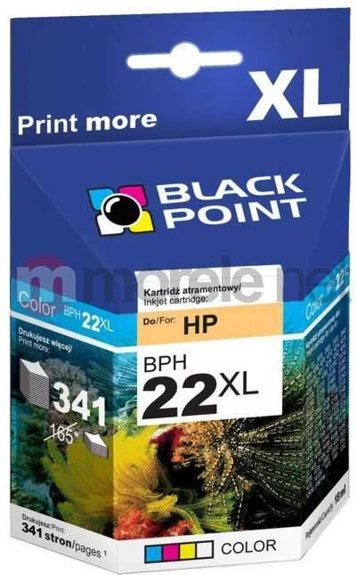 Black Point Juodas Point „Juodas Point“ rašalas BPH22XL / C9352CE rašalas Nr. 22XL (spalva)