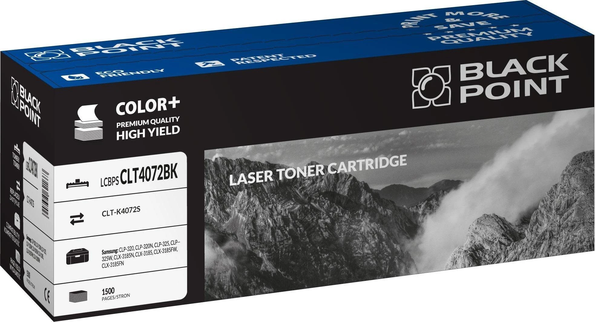 Black Point Juodas Point Toneris Juodas Point LCBPSCL4072BK Juoda pakeitimo CLT-K4072S (LCBPSCLT4072BK)