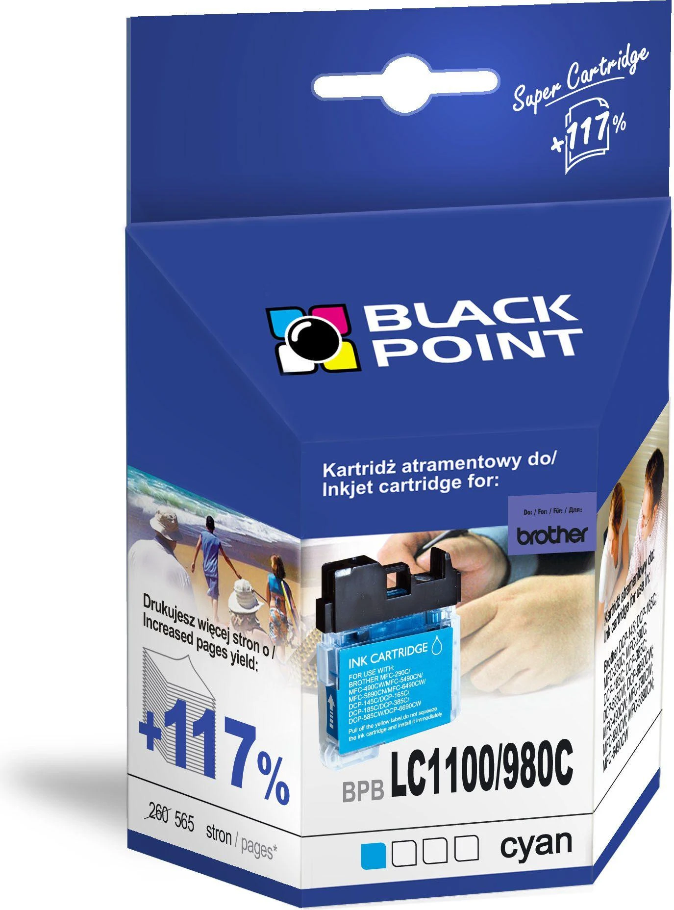 Black Point Juodas Point Ink Juodas Point ink BPBLC1100 / 980C (LC-1100C, LC-980C) Cyan