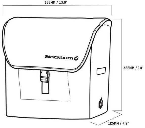 Blackburn Bagažinės krepšys BLACKBURN LOCAL REAR PANNIER, atsparus vandeniui, 13L (NAUJAS 2025)