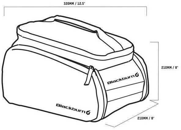 Blackburn Bagažinės rankinė BLACKBURN LOCAL TRUNK BAG juoda, atspari vandeniui, 15L (NEW 2025)