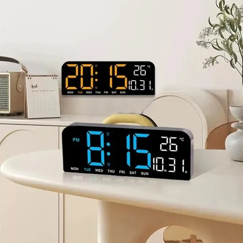 „Blackmoon GH0707“ LED laikrodis su termometru (mišrių spalvų)