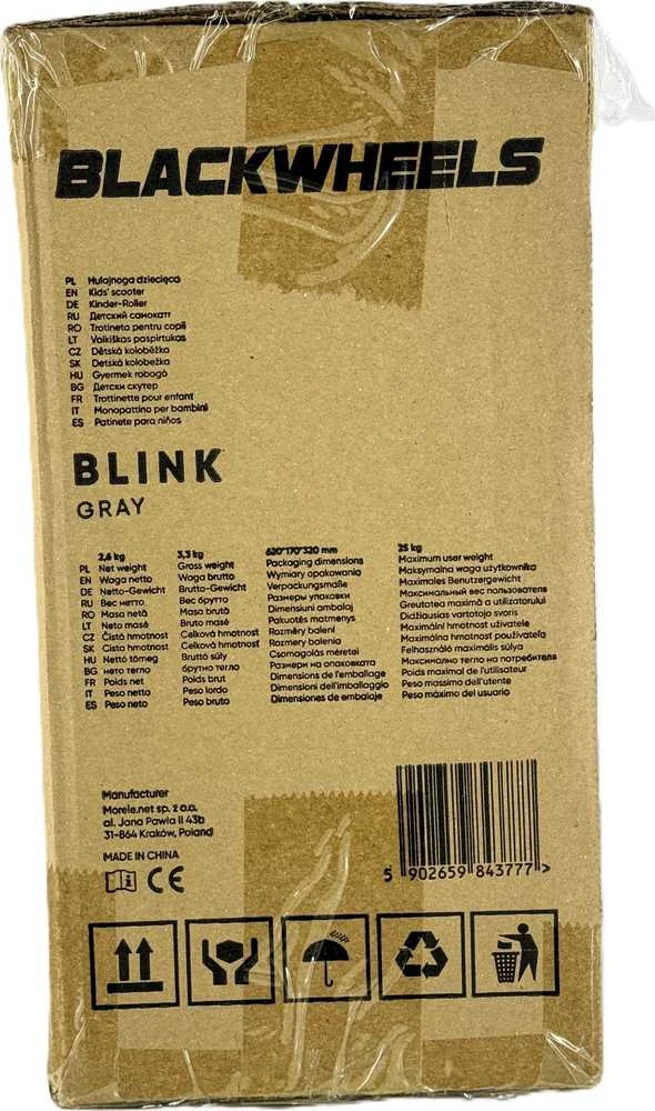 Blackwheels triratis paspirtukas Blink Pilkas