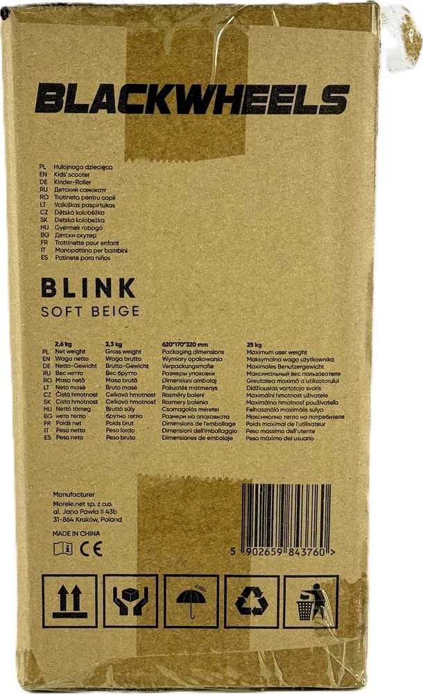 Blackwheels paspirtukas Blackwheels triratis paspirtukas Blink Soft rusvai gelsvas