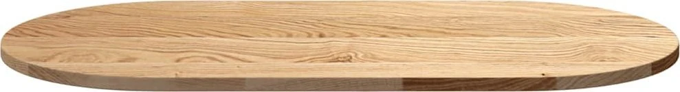 Stalviršis, 100x50x2 cm, ąžuolo medienos masyvas, ovalo formos