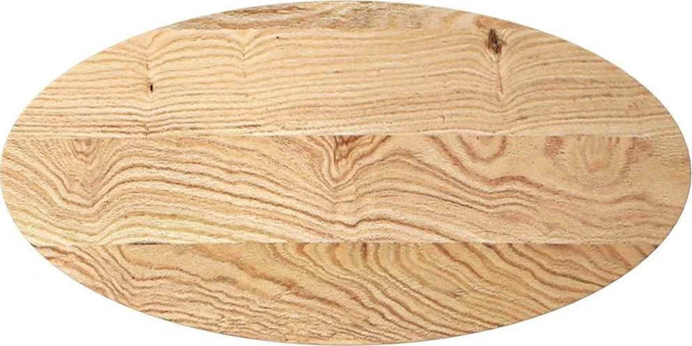 Stalviršis, 100x50x2 cm, ąžuolo medienos masyvas, ovalo formos