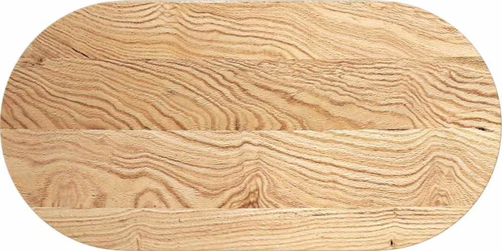 Stalviršis, 100x50x2 cm, ąžuolo medienos masyvas, ovalo formos