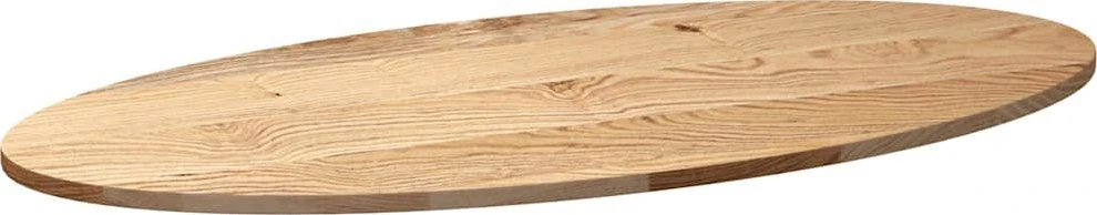 Stalviršis, 120x60x2 cm, ąžuolo medienos masyvas, ovalo formos