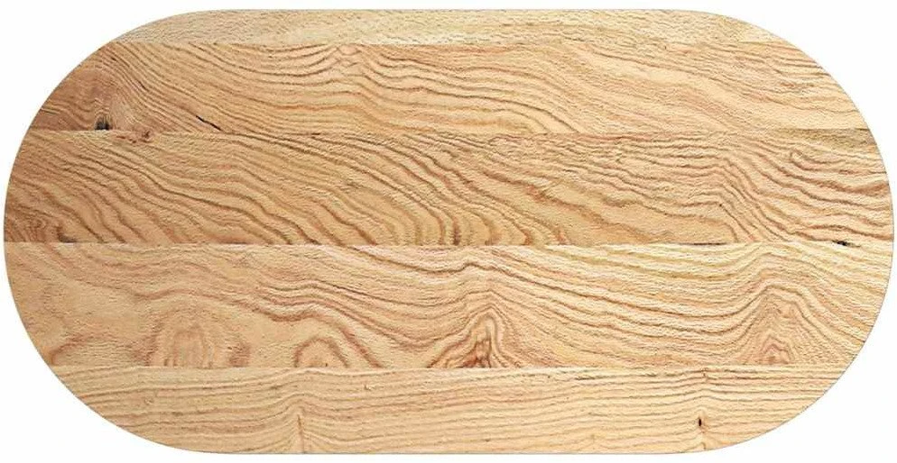 Stalviršis, 120x60x4 cm, ąžuolo medienos masyvas, ovalo formos
