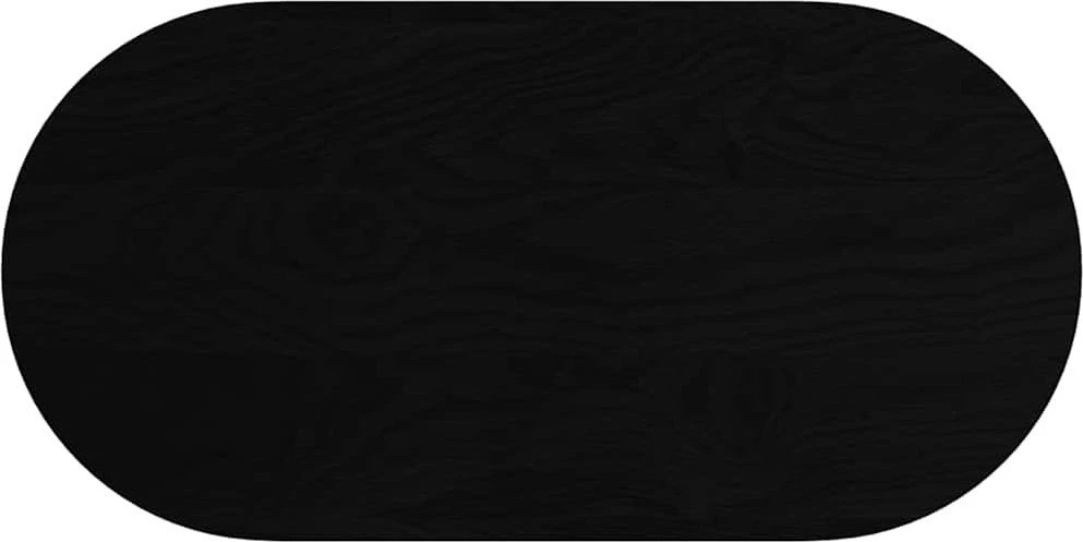 Stalviršis, tamsiai rudas, 100x50x4 cm, ąžuolo masyvas, ovalo