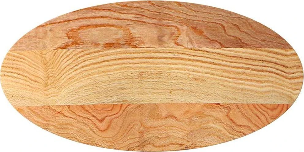 Stalviršis, šviesiai rudas, 100x50x4 cm, ąžuolo masyvas, ovalo