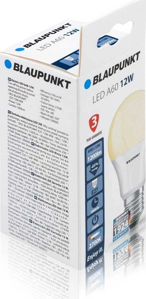 Blaupunkt E27 LED lemputė 12W šiltos spalvos