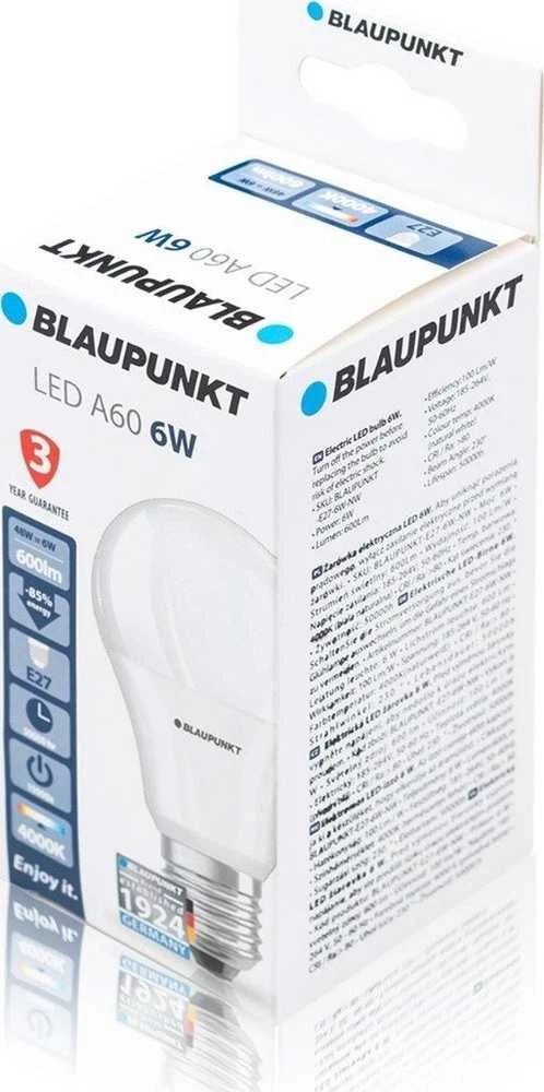 Blaupunkt Żarówka LED E27 6W barwa naturalna