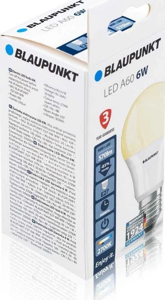 Blaupunkt LED lemputė E27 6W šiltos spalvos