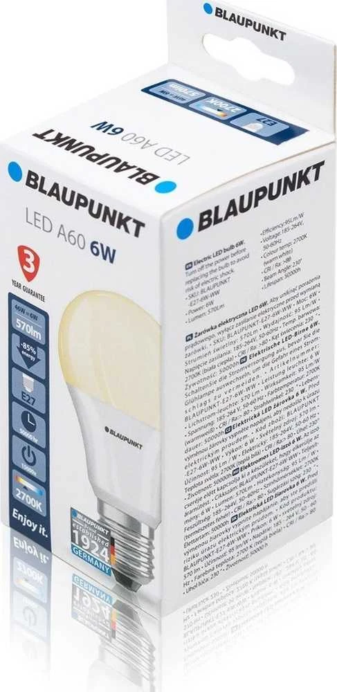 Blaupunkt LED lemputė E27 6W šiltos spalvos