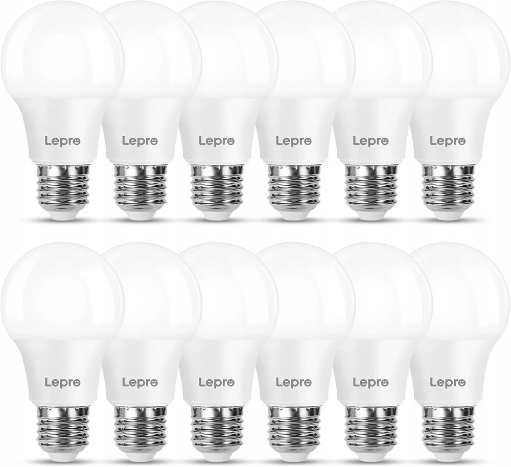 LEPRO 100089-WW-EU-12 LED lemputė, E27, A60, 8,5 W (60 W), 806 lm, 2700 K (šiltai balta), 180°, 12 vnt. rinkinys