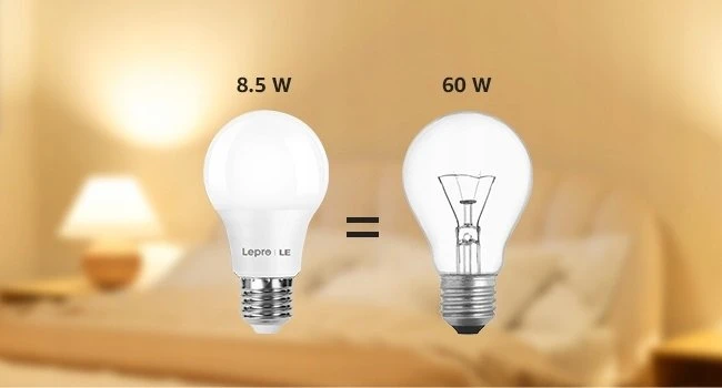 LEPRO 100089-WW-EU-12 LED lemputė, E27, A60, 8,5 W (60 W), 806 lm, 2700 K (šiltai balta), 180°, 12 vnt. rinkinys