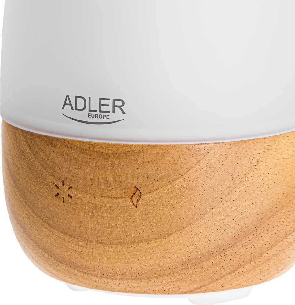 Drėkintuvas Adler | Ultragarsinis aromatų difuzorius | AD 7967 | Ultragarsinis | Tinka kambariams iki 25 m² | Brownas/Baltas