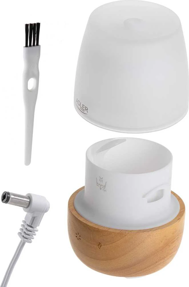 Drėkintuvas Adler | Ultragarsinis aromatų difuzorius | AD 7967 | Ultragarsinis | Tinka kambariams iki 25 m² | Brownas/Baltas