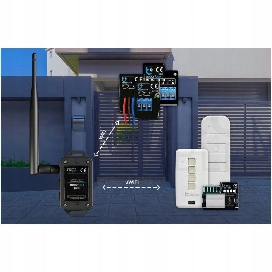BleBox doorbox PRO – durų ir vartų valdiklis 12–24 V AC/DC WiFi – Android / iOS programėlė