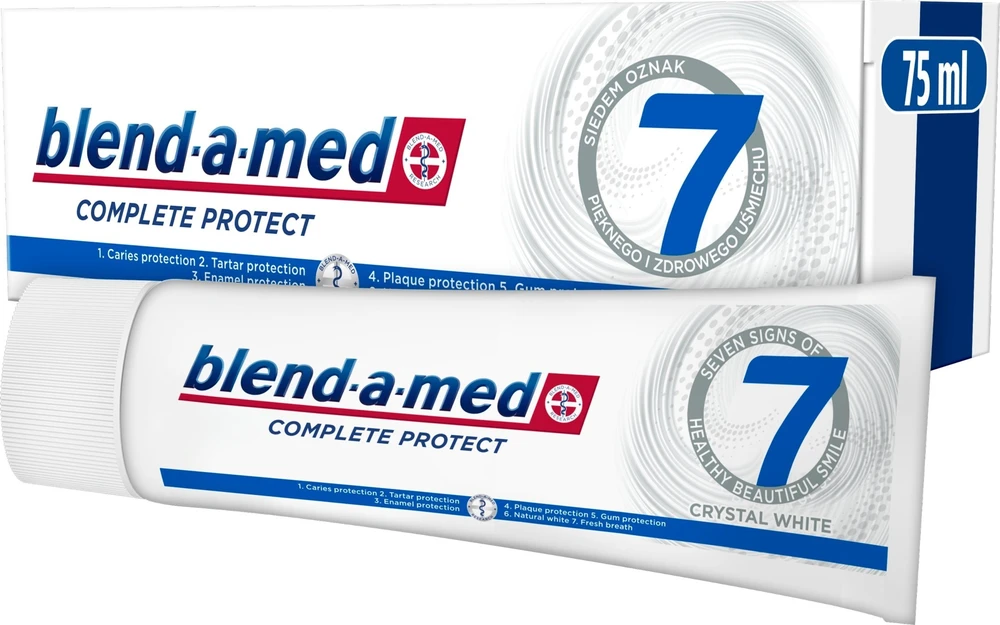 Dantų pasta BLEND A MED Complete Protect 7 Complete Baltas, 75ml